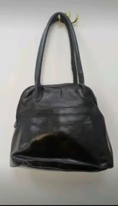 Bolso de cuero negro Mouton elegante - miniatura 2