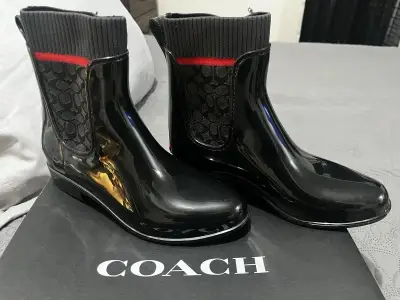 Botines de lluvia Coach negros - miniatura 1