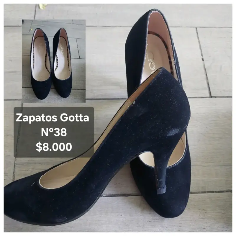 Zapatos de Tacón Negro Gotta Talla 38