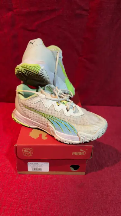 Zapatillas deportivas Puma blancas y verdes - miniatura 1