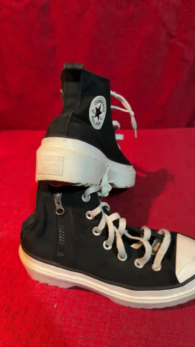 Zapatillas Converse All Star negras con cierre - miniatura 1