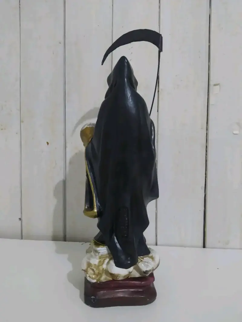 Figura de Santa Muerte Negra 43 cm con Guadaña - 2