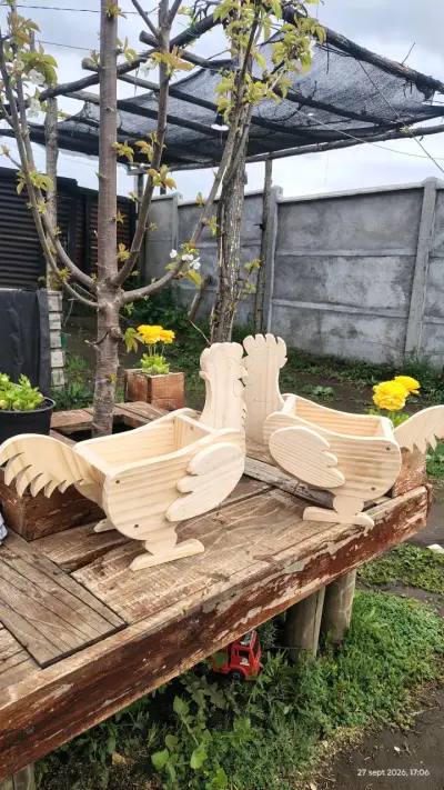 Maceteros de Madera en Forma de Animales - miniatura 2