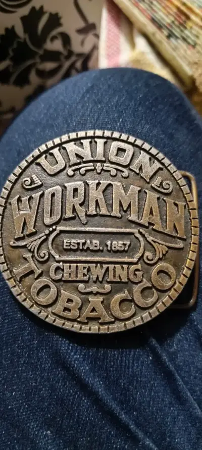 Hebilla de cinturón vintage Union Workman - miniatura 1