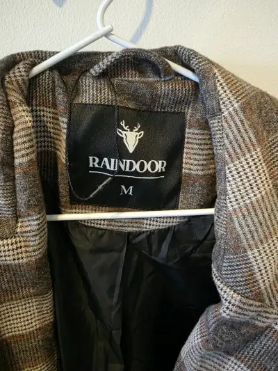 Abrigo de cuadros marrón Raindoor talla M - miniatura 2