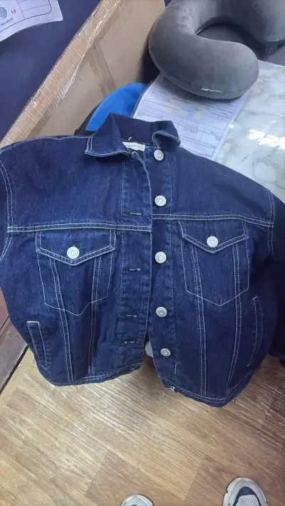 Chaqueta de mezclilla azul para hombre - miniatura 1