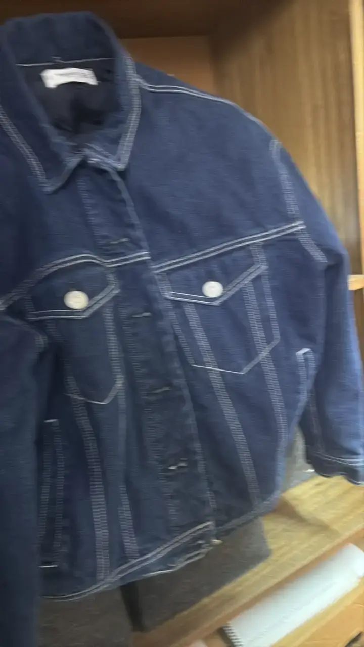 Chaqueta de mezclilla azul para hombre - 2