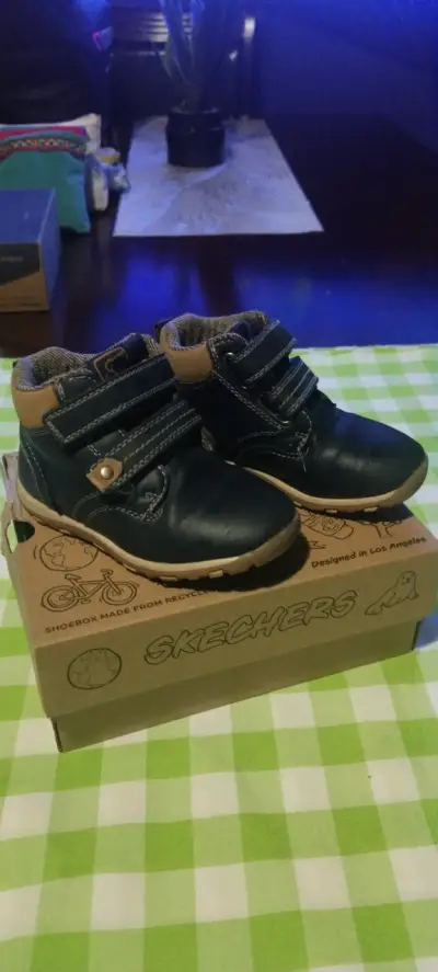 Botines de niño pillin azul con velcro - miniatura 1