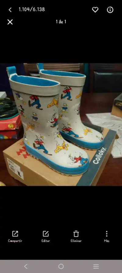 Botas de lluvia infantiles Colloky con personajes animados - miniatura 1