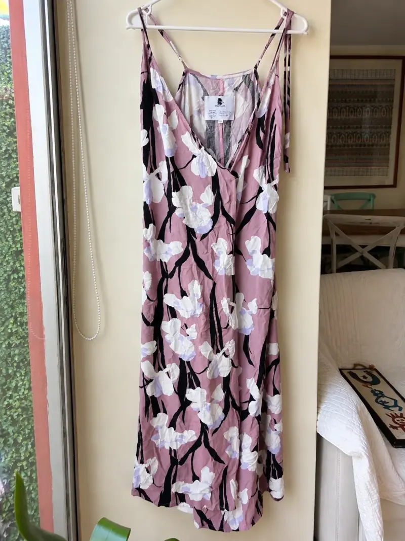 Vestido largo floral con tirantes wild lama