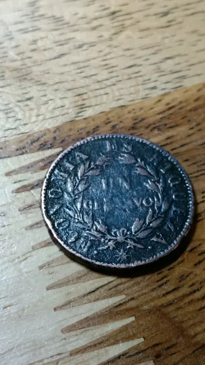 Moneda antigua de cobre de 1853 - miniatura 2