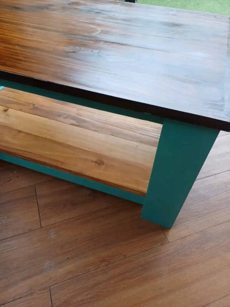 Mesa de Centro Kubo de Madera y Metal - 3