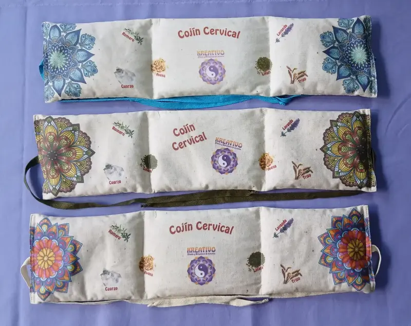 Cojín cervical o cuello terapéutico con semillas - 2