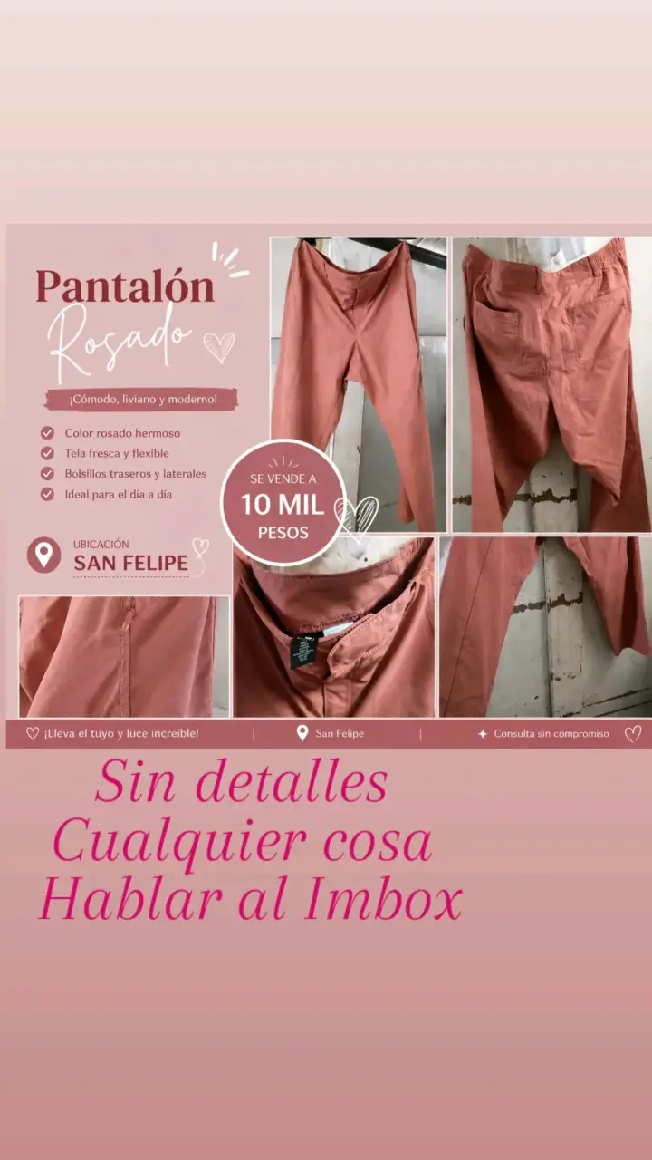 Pantalón rosado cómodo y moderno - 1
