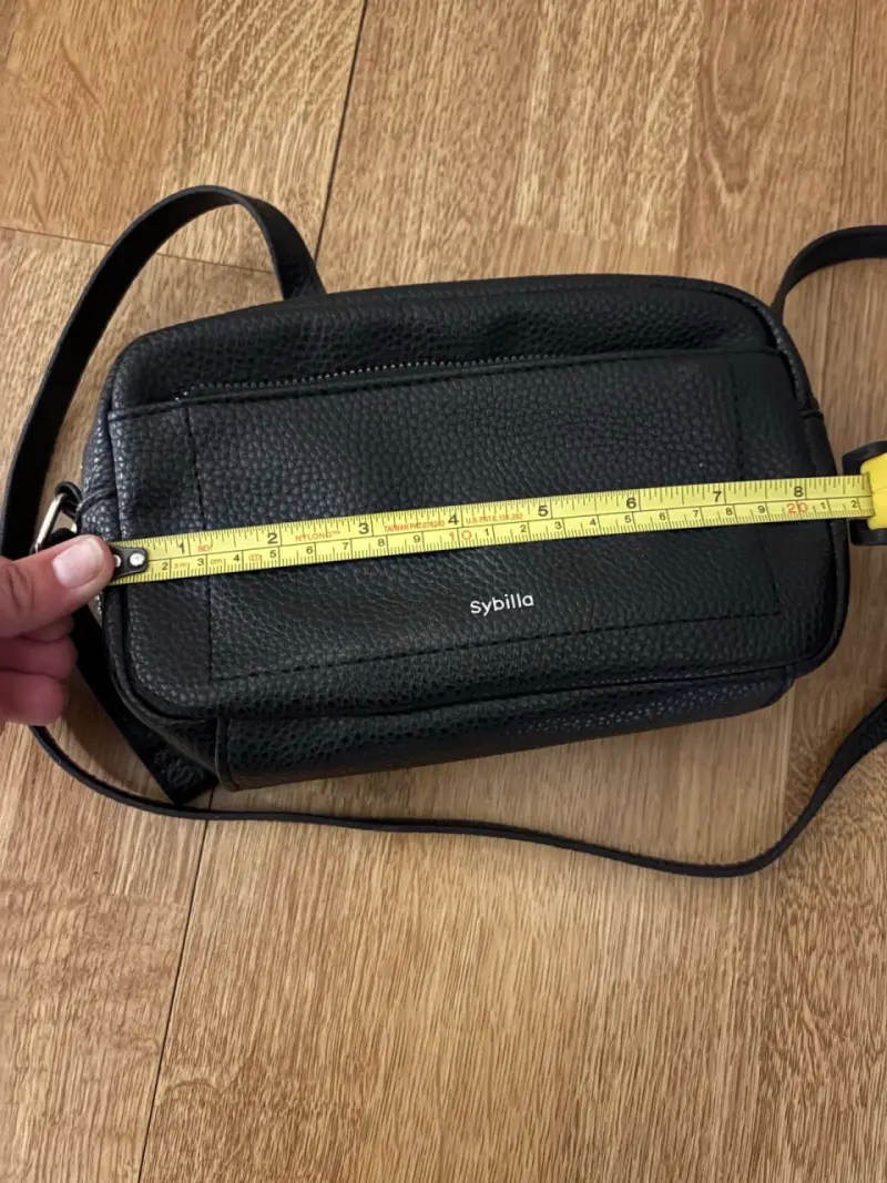 Cartera cruzada negra de cuero Sybilla - 3