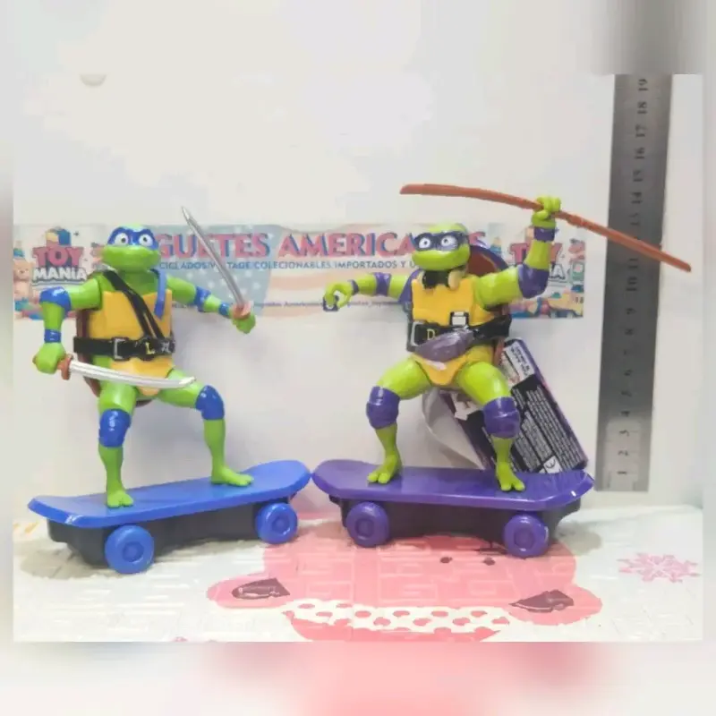 Figuras de acción Tortugas Ninja con patineta - 1