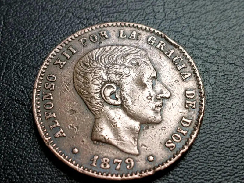 Moneda antigua de 10 céntimos de 1879 - 1