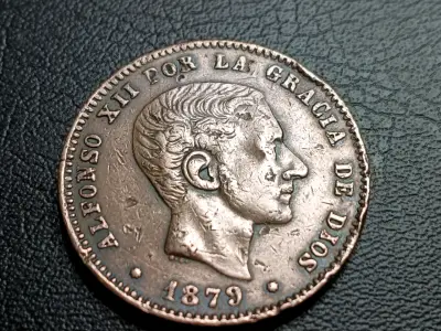Moneda antigua de 10 céntimos de 1879 - miniatura 1
