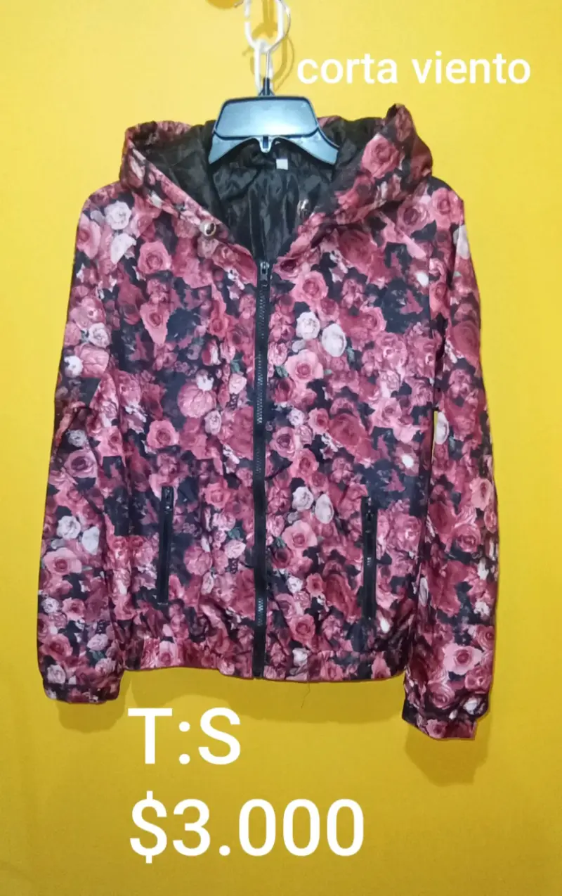 Cortaviento floral para mujer talla S