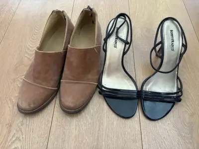 Zapatos de cuero y sandalias negras Bonny Fr - miniatura 1