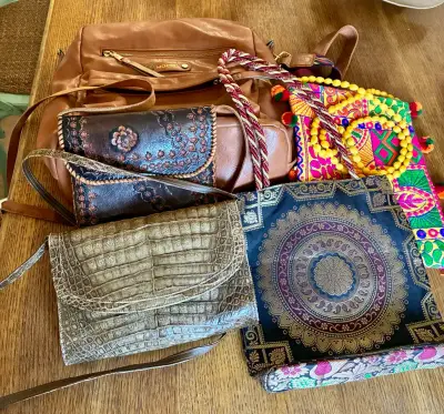 Set de bolsos variados estilo bohemio y vintage - miniatura 2