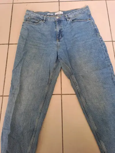 Jeans MNG Denim Mom Fit Azul Claro - miniatura 1