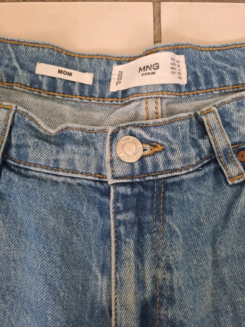 Jeans MNG Denim Mom Fit Azul Claro - 2