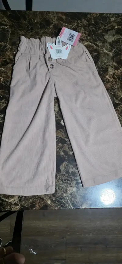 Pantalón beige para niña Limonada - miniatura 1