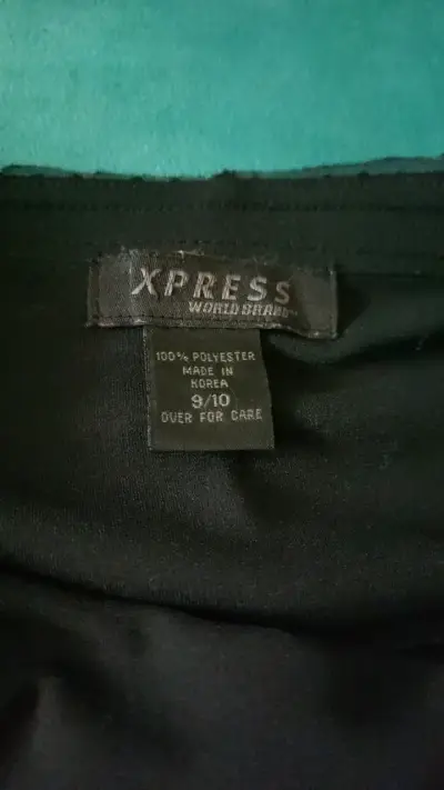 Vestido Strapless Negro Vintage Express World Bran - miniatura 3