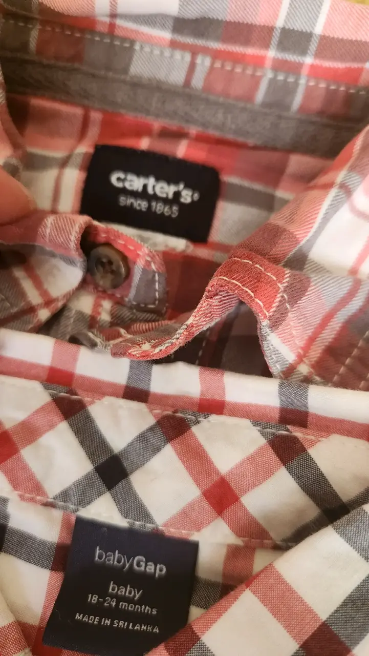 Conjunto de camisas a cuadros y jeans para bebé - 2