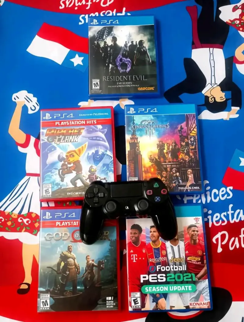 Lote de Juegos PS4 con Control DualShock 4