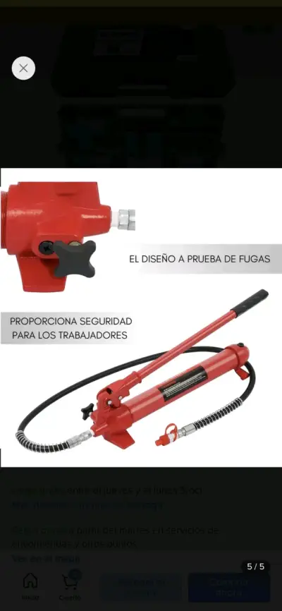 Bomba hidráulica manual 10 toneladas - miniatura 1