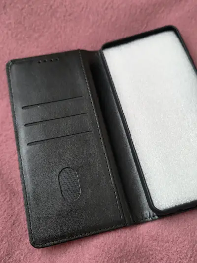 Carcasa simula cuero negra para Samsung Galaxy A02 - miniatura 3