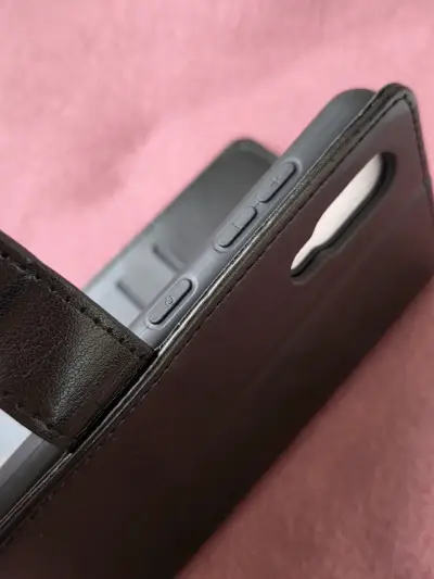 Carcasa simula cuero negra para Samsung Galaxy A02 - miniatura 4