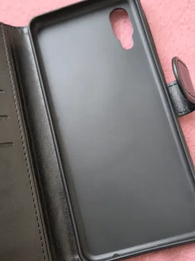 Carcasa simula cuero negra para Samsung Galaxy A02 - miniatura 5