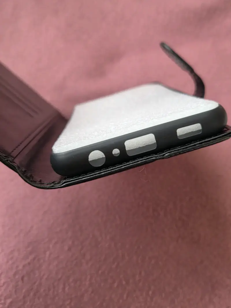Carcasa simula cuero negra para Samsung Galaxy A02 - 6