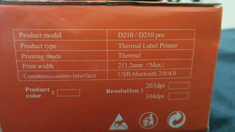 Impresora térmica portátil Marklife D210 Pro - 3