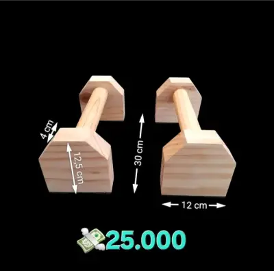 Par de paralelas de  madera para ejercicio . - miniatura 1