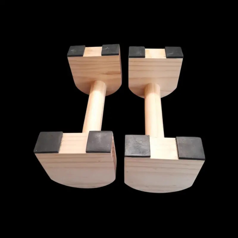 Par de paralelas de madera para ejercicio . - 3