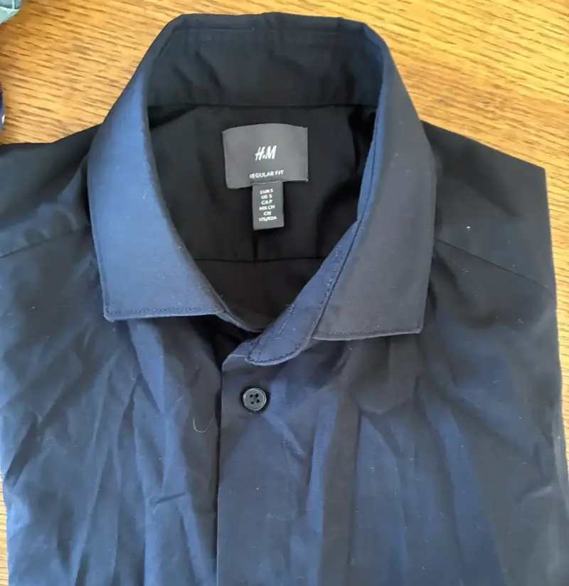 Camisa azul marino H&M Regular Fit
