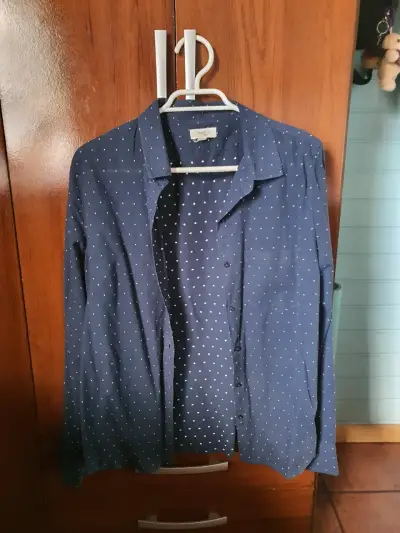 Camisa azul de lunares Regatta para mujer talla M - miniatura 1