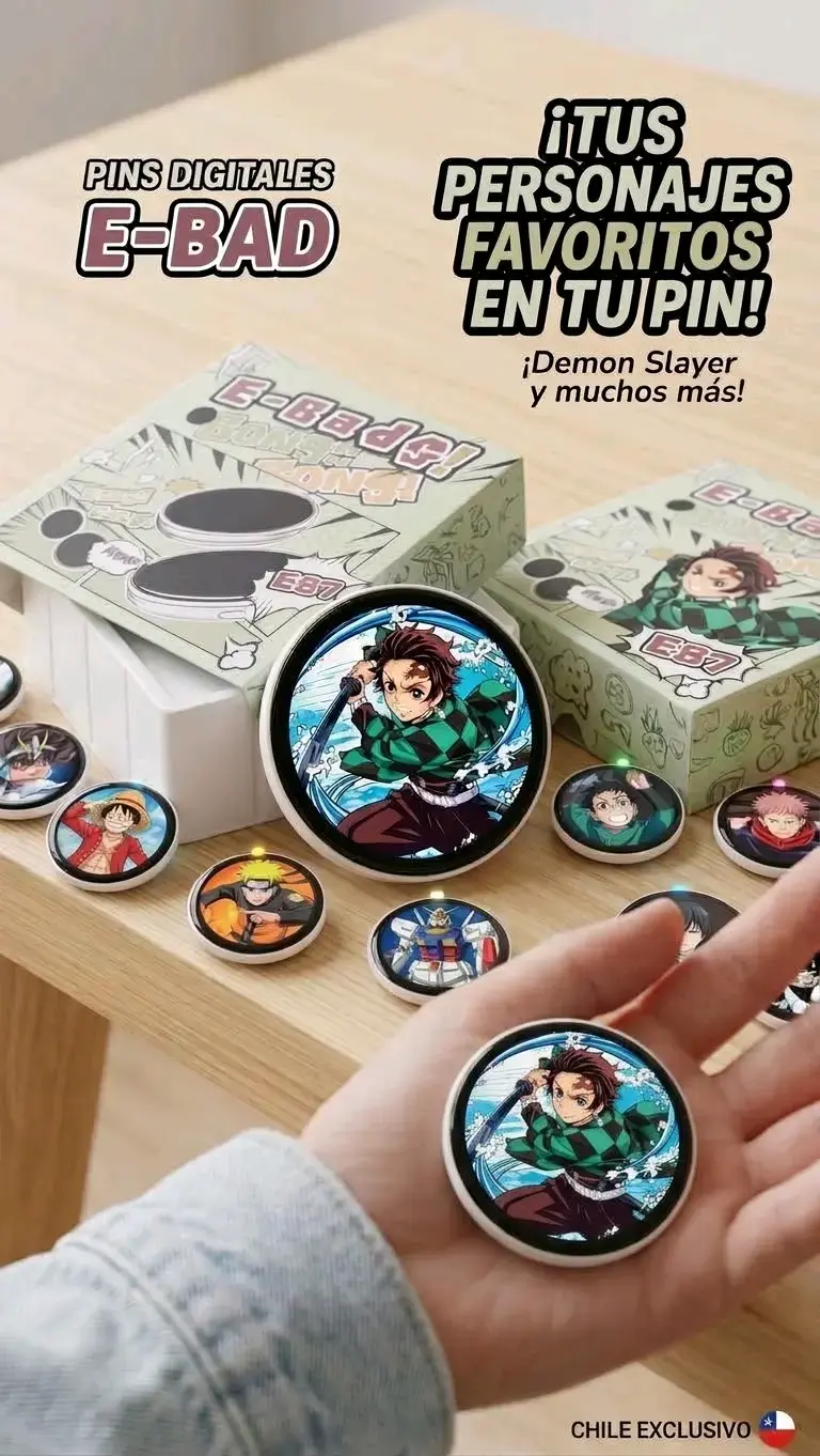 Pins digitales E-Bad con personajes de anime - 1
