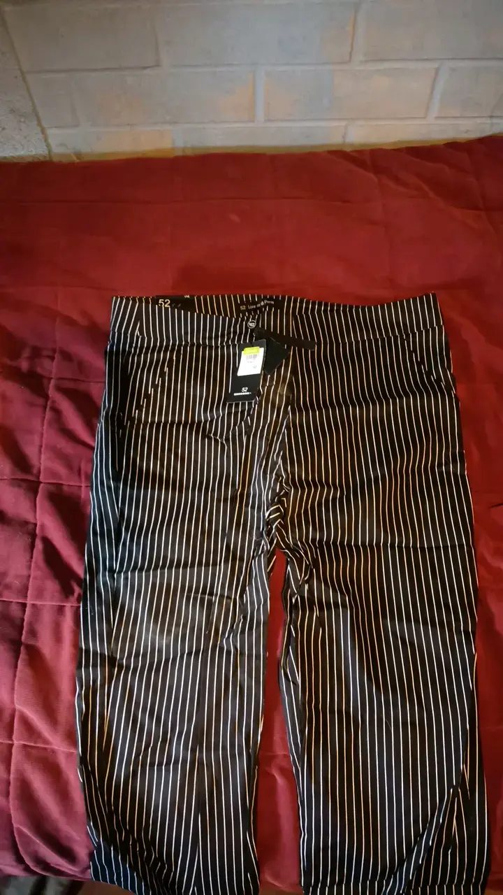 Pantalones Capri a Rayas Lorenzo di Pontti Talla 52 - 3