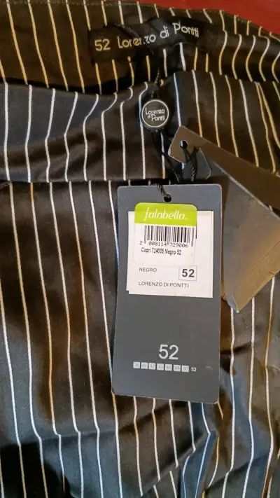 Pantalones Capri a Rayas Lorenzo di Pontti Talla 52 - miniatura 4