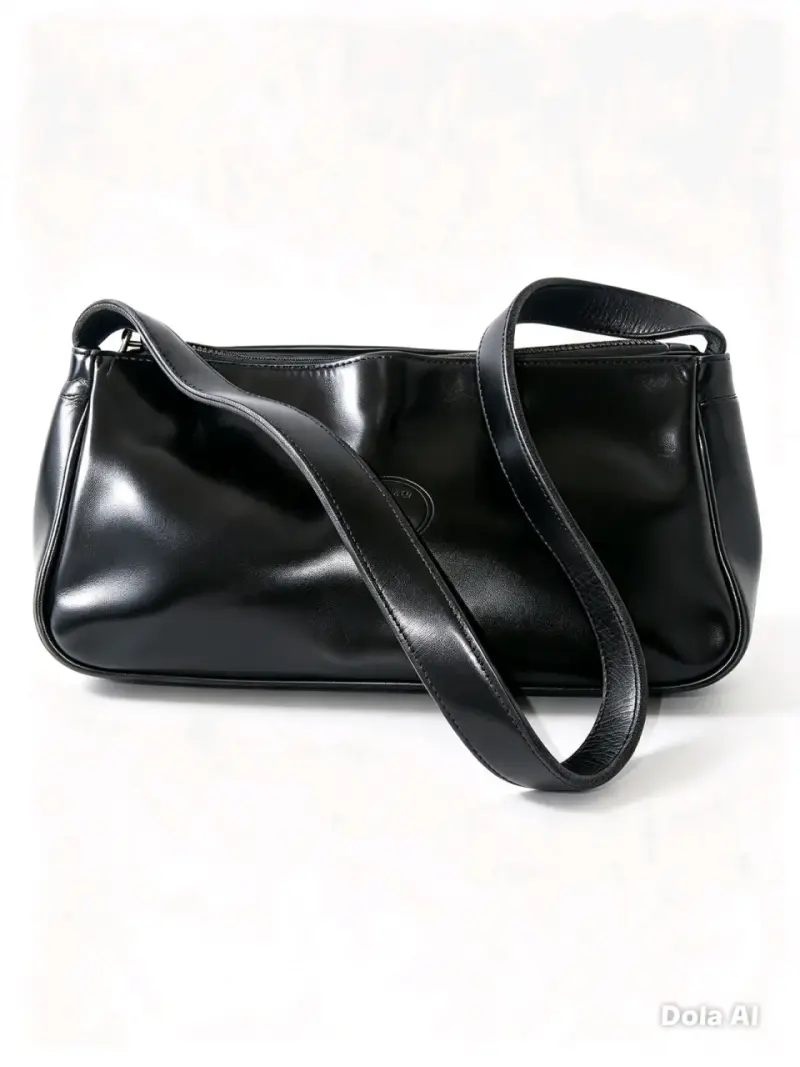 Bolso de cuero negro elegante