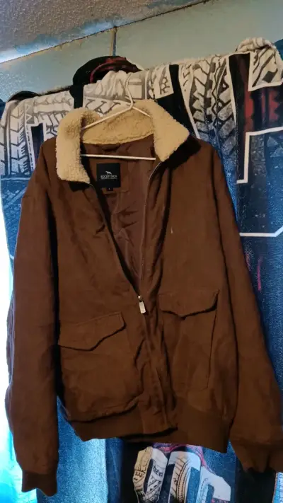 Chaqueta marrón con forro de lana Society Shop - miniatura 1