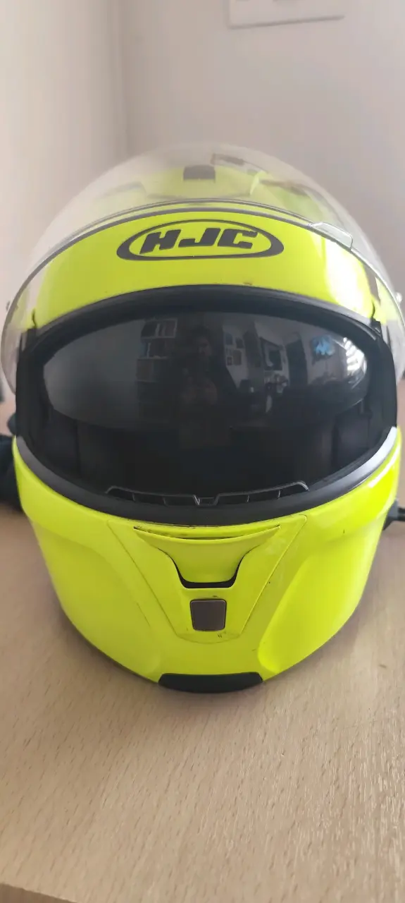 Casco de moto HJC SY-MAX III E9 amarillo ABATIBLE - 3