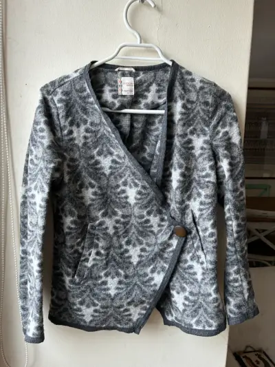 Chaqueta de lana gris Umbrale para mujer - miniatura 1