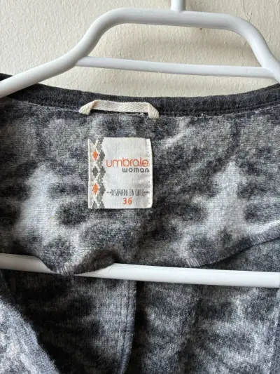 Chaqueta de lana gris Umbrale para mujer - miniatura 2