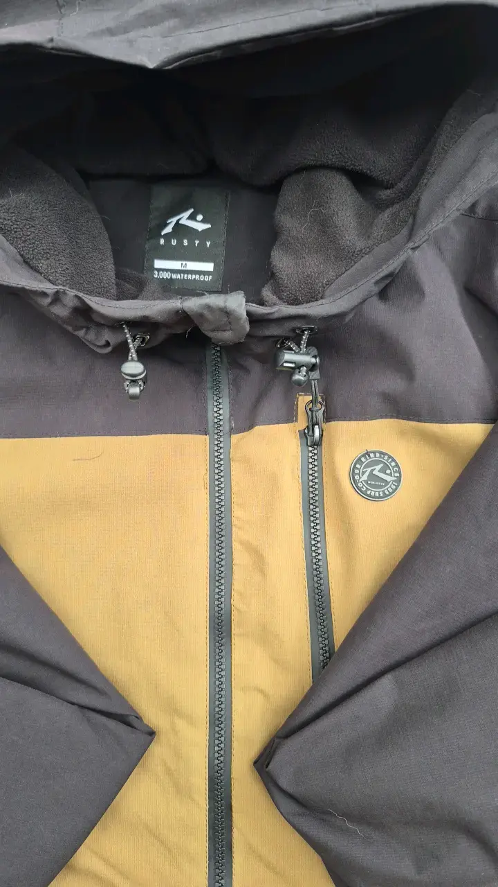 Chaqueta impermeable Rusty bicolor con capucha - 1